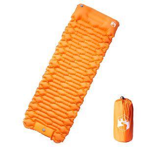 vidaXL Materasso Campeggio Autogonfiabile Cuscini 1 Persona Arancio