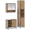 vidaXL Set di mobili per il bagno 3 pz Rovere artigianale
