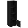 vidaXL Libreria Rovere Nero 31x24x102 cm in Legno Multistrato