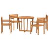 vidaXL Set da pranzo da giardino da 5 pz in Legno Massello di Acacia