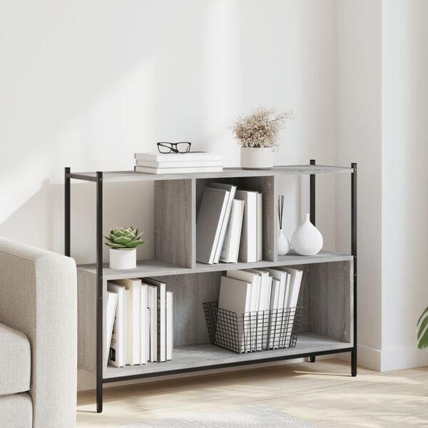 vidaXL Libreria Grigio Sonoma 102x28x77,5 cm in Legno Multistrato