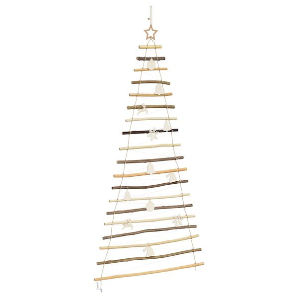 vidaXL Albero di Natale Naturale 180 cm legno massiccio di frassino