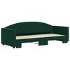 vidaXL Divano Letto con Letto Estraibile Verde Scuro 80x200cm Velluto