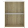 vidaXL Scrivania Bianco e Rovere Sonoma 110x60x73 cm Legno Multistrato