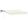 vidaXL Cornice per Tenda Manuale con LED Crema e Bianco 2,5 x 2 m