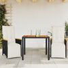vidaXL Set Bistrò da Giardino 3 pz con Cuscini in Polyrattan Nero