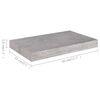 vidaXL Scaffali a Parete 4 pz Grigio Cemento 40x23x3,8 cm in MDF
