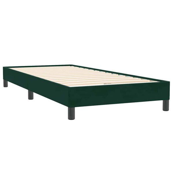 vidaXL Letto a Molle senza Materasso Verde Scuro 80x220 cm Velluto