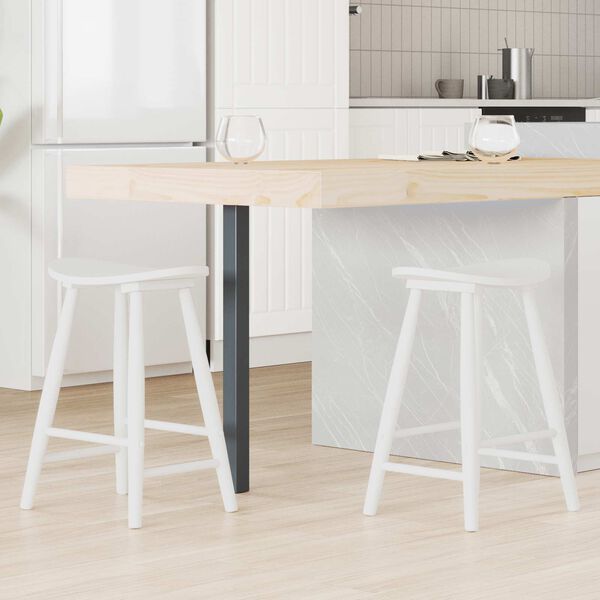 vidaXL Sedie da pranzo 2 pcs Bianco 46 x 37 x 63 cm