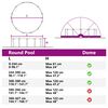 vidaXL Dome Piscina Verde 405 x 405 x 192 cm