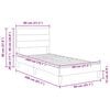 vidaXL Struttura del letto Grigio scuro 80 x 200 cm Tessuto