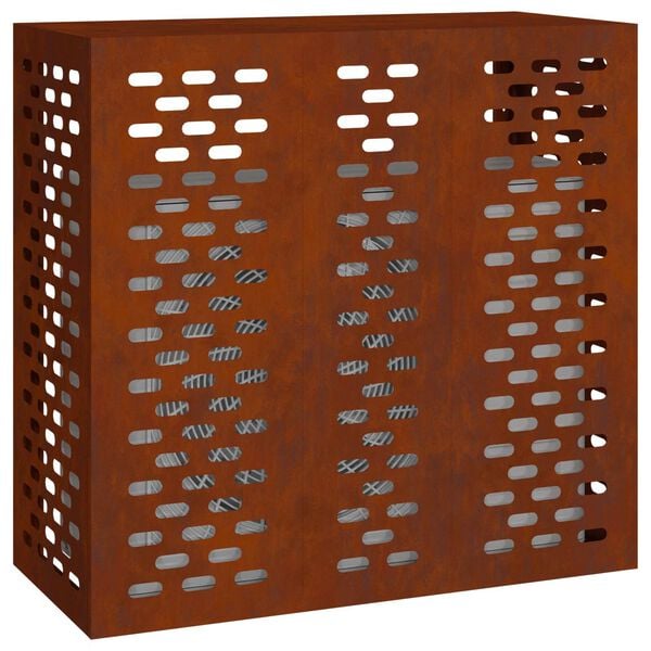 vidaXL Copertura per condizionatore d'aria Ruggine 110 x 50 x 105 cm