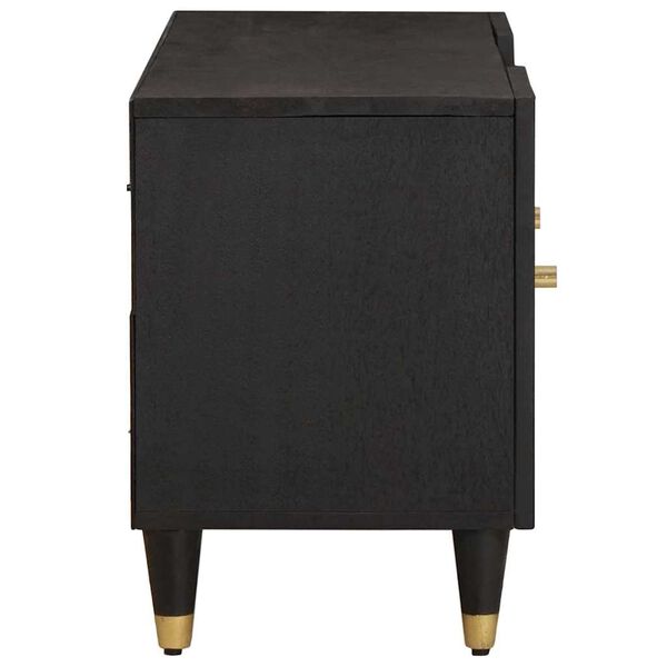 vidaXL Mobile TV Nero 105 x 33 x 46 cm Legno di mango massello