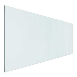 vidaXL Piastra in vetro per camino Trasparente 120 x 50 cm Vetro
