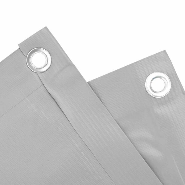 vidaXL Paravento da Balcone Grigio 400x75 cm in PVC