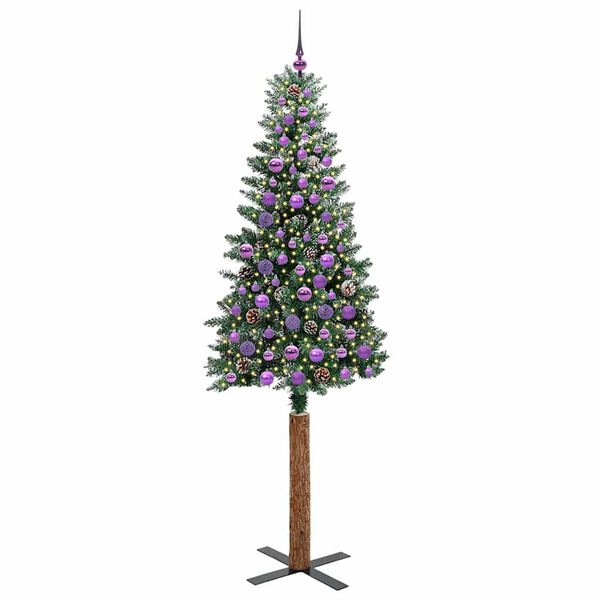 vidaXL Albero di Natale snodato con 300 LED Verde e Bianco 210 cm