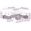 vidaXL Set Divano da Giardino con cuscino 9 pcs Beige polyrattan