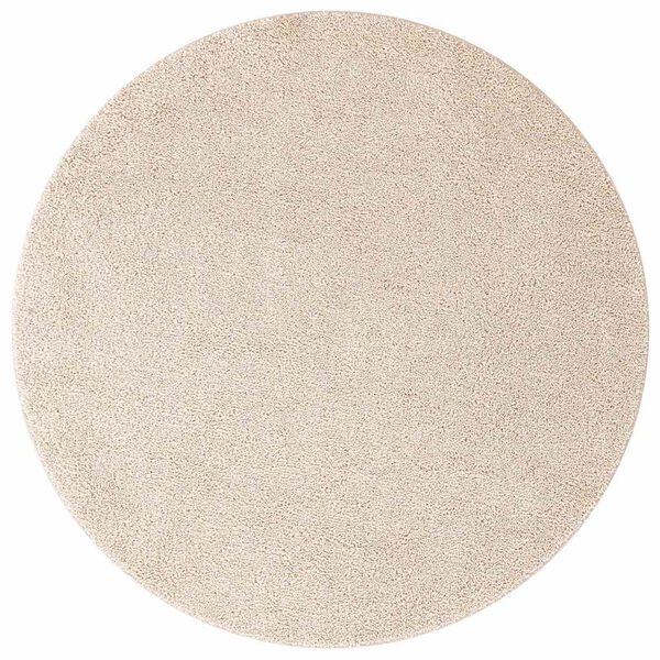 vidaXL Tappeto Shaggy Antiscivolo Crema 160 x 160 cm PP