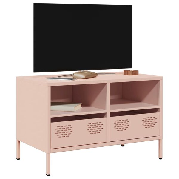 vidaXL Mobile TV Rosa 68x39x43,5cm in Acciaio Laminato a Freddo