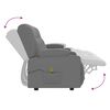 vidaXL Divano Massaggio 4 Posti con Portabicchieri Grigio Similpelle