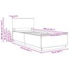 vidaXL Struttura del letto Nero 70 x 190 cm Legno multistrato