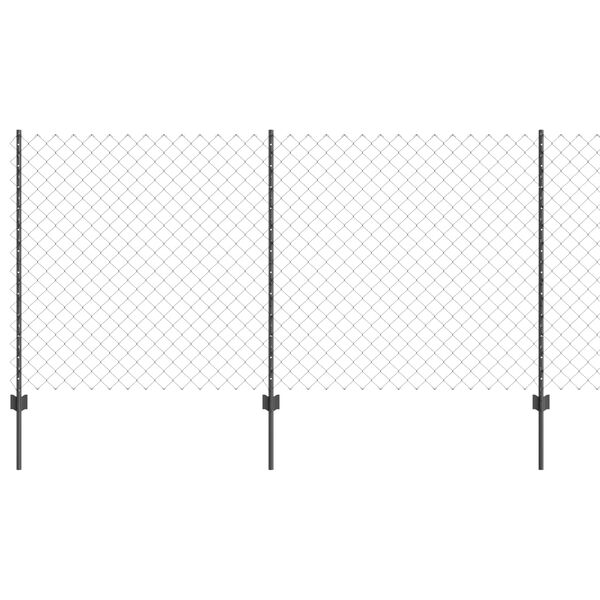 vidaXL Recinzione con Posto Grigio 1,2 x 25 m Acciaio e PVC