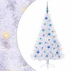 vidaXL Albero di Natale artificiale Bianco 150 cm PVC e Acciaio