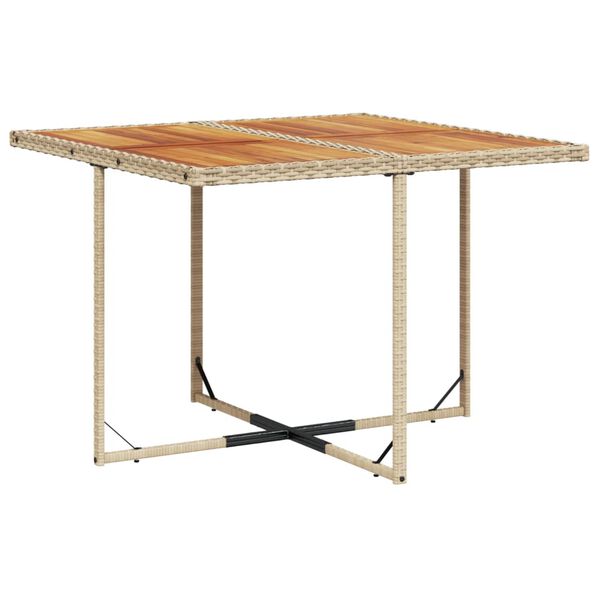 vidaXL Set da Pranzo da Giardino 5 pz con Cuscini Beige in Polyrattan