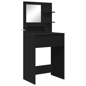 vidaXL Tavoli da Trucco per Camera da Letto Nero 80 x 39,6 x 135 cm