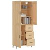 vidaXL Credenza Rovere Sonoma 69,5x34x180 cm in Legno Multistrato