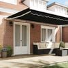 vidaXL Tenda Retrattile Nero 500 ×300 cm Tessuto e Metallo