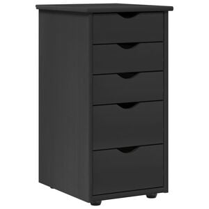 vidaXL Armadietto 34 x 39 x 61,5 cm Legno di Pino Massello Grigio