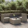 vidaXL Set Divani da Giardino 5 pz con Cuscini in Polyrattan Grigio