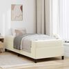 vidaXL Struttura letto con materasso con materasso Crema 100 x 200 cm