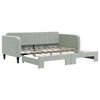 vidaXL Divano Letto Letto Estraibile Grigio Chiaro 100x190 cm Velluto
