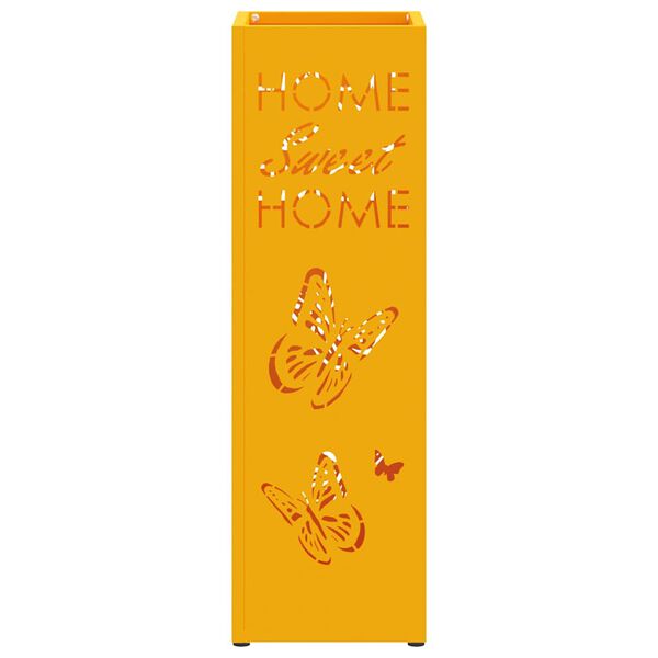 vidaXL Supporto per Ombrellone Senape 15.5 x 15.5 x 49 cm Metallo