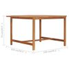 vidaXL Tavolo da Giardino 150x150x75 cm in Legno Massello di Teak