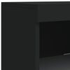 vidaXL Credenza con Luci LED Nera 41x37x100 cm