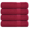 vidaXL Asciugamani FROGN 4 pz Bordeaux 50x100 cm 360 g/m&sup2;