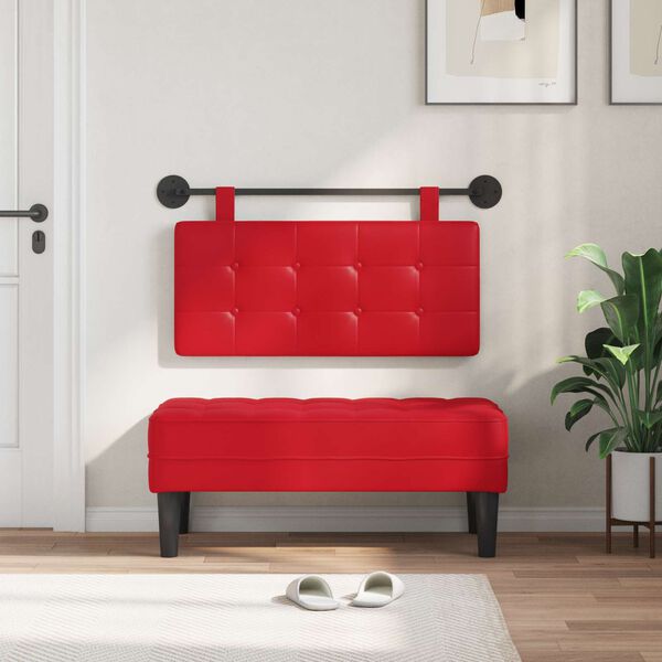 vidaXL Testata appesa Rosso 100 x 55 x 5 cm Pelle Sintetica