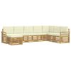 vidaXL Set di divani da esterno 8 pcs Bianco e Crema 308 x 190 x 73 cm
