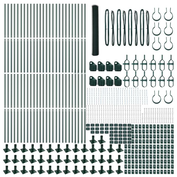 vidaXL Palo della recinzione Verde 100 x 1,2 m (rete da 25 mm)