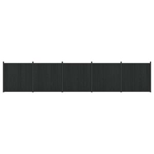 vidaXL Pannello di Recinzione 5 pcs WPC e Alluminio Nero