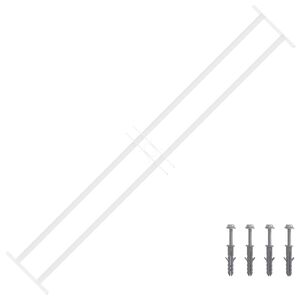 vidaXL Griglia di Sicurezza per Finestre con 2 Traverse 93-174 cm