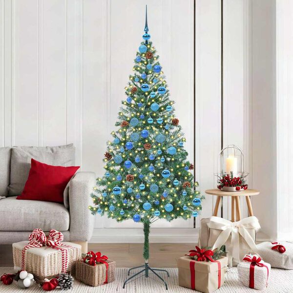 vidaXL Albero di Natale artificiale Verde 180 cm PVC e Acciaio