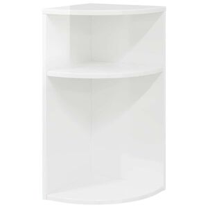 vidaXL Tavolino Bianco Lucido 29,6 x 29,6 x 60 cm Legno multistrato