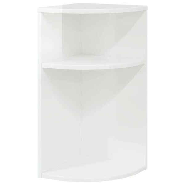 vidaXL Tavolino Bianco Lucido 29,6 x 29,6 x 60 cm Legno multistrato