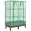 vidaXL Vaso da Giardino con Copertura per Serra e Ruote 2 pz PP