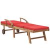 vidaXL Lettini Prendisole con Cuscini 2 pz in Legno di Teak Rosso