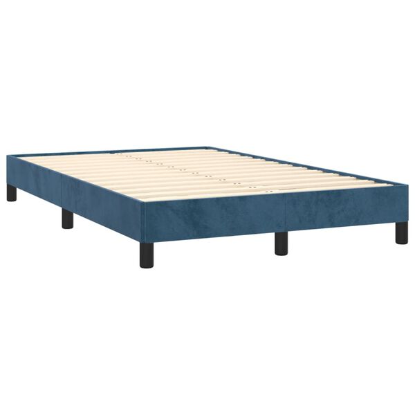 vidaXL Giroletto senza Materasso Blu Scuro 120x190 cm Velluto